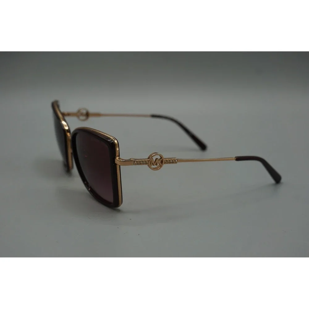 Michael Kors Corsica MK1067B Sunglasses Wine Gold Butterfly Gradient Lens 1138H